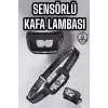 AsilTech Kafa Lambası Kamp Lambası Sensörlü Şarjlı Ayarlanabilir