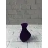 AsilTech Kalpli Mor Mini Vazo 5 cm Dekoratif Masa Üstü Aksesuar