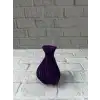 AsilTech Kalpli Mor Mini Vazo 5 cm Dekoratif Masa Üstü Aksesuar