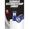AsilTech Kamp Lambası Solar Şarjlı Kızaklı Kamp Feneri Led Lamba Işıldak