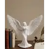 AsilTech Kanatlı Melek Figürü 3D Baskı Dekoratif Heykel Biblo Ev Ofis Aksesuarı