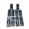 AsilTech Karışık Desenli Tüp Kına Şablonu - 10lu Paket - 8x20 cm