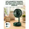 AsilTech Katlanabilir Usb Şarjlı Masaüstü Soğutucu Mini Fan Telefon Tutucu