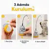 AsilTech Kedi Şekilli Dönen Peluş Balıklı Olta Oyuncağı