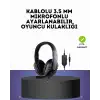 AsilTech Kırmızı Gaming Headset Mikrofonlu Sağlam Kablolu Konforlu