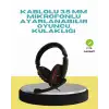 AsilTech Kırmızı Işıklı Oyun Kulaklığı Kablolu Mikrofonlu Profesyonel