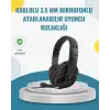 AsilTech Kırmızı Kulaklık Stereo Mikrofonlu Dayanıklı Örgü Kablolu