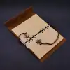 AsilTech Kırmızı Pusula Tasarım Deri Defter Ve Touchpen Kalem Seti