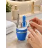 AsilTech Kompakt Manikür Bakım Seti Mavi Taşınabilir Kişisel Bakım Çantası