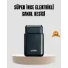 AsilTech Kompakt Şarjlı Tıraş Makinesi Çift Yönlü Bıçaklı 45 Dakika Kullanım Süreli