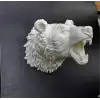 AsilTech Krem Ayı Figürü Duvar Süsü Asılabilir Hediyelik Dekoratif 25x19 cm