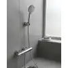 AsilTech Krem Duş Başlığı Seti 4 Kademeli El Duşu Spiral Hortumlu Banyo Seti