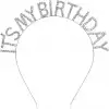 AsilTech Kristal Taşlı Gümüş Renk Doğum Günü Tacı