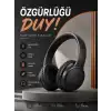 AsilTech Kulak Üstü Bluetooth Kulaklık Ayarlanabiilir Uzun Pil Ömrü Kablosuz 5.0 Bluetooth
