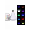 AsilTech Kumandalı RGB Led Işık Bluetooth Hoparlör Ses Lambası Renkli Ampul