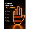 AsilTech Led Işık El İşareti Araç Camı İçin Uzaktan Kumandalı