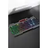 AsilTech Led Işıklı Oyuncu Klavye Usb Girişli RGB Işıklı Q Klavye Mouse Hediyeli