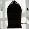 AsilTech LED Işıklı Siyah Eskitme Şömine Saat