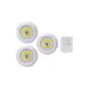 AsilTech Led Lamba 3lü Uzaktan Kumandalı Yapışkanlı