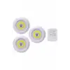 AsilTech Led Lamba 3lü Uzaktan Kumandalı Yapışkanlı