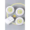AsilTech Led Lamba 3lü Uzaktan Kumandalı Yapışkanlı Beyaz Işık (Kopya)
