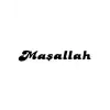 AsilTech Maşallah Yazılı Oto Sticker Siyah 13x2cm