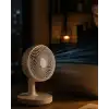 AsilTech Masaüstü Mini Fan Sessiz Çalışan 2 Hızlı Otomatik Salınımlı Fan