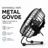 AsilTech Masaüstü Mini USB Fan - Metal Gövdeli - Ultra Sessiz