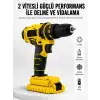 AsilTech Matkap Seti 24 Parça Çift Bataryalı Darbeli Led Işıklı Vidalama