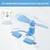 AsilTech Mini Telefon Fanı - Lightning - Type-C - Micro USB Girişli - Sessiz