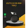 AsilTech Mobilya İçin Kilitli 6 cm Ayak Tekli Satış
