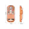 AsilTech Mouse Fare Kablosuz Mouse Fare Şarjlı Bluetooth Sessiz 5 Tuşlu Şeffaf