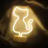 AsilTech Neon Işıklı Kedi Tasarımlı Lamba
