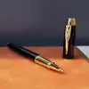 AsilTech Öğretmenler Günü Özel Siyah Deri Defter Ve Metal Roller Kalem Hediye Seti