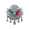 AsilTech Osmanlı Devlet Arması Vidalı Kabartma Logo Küçük 10x8cm Krom