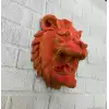 AsilTech Özel Tasarım 3D Aslan Figürü Duvar Süsü Dekoratif Heykel 20x21 cm