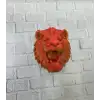 AsilTech Özel Tasarım 3D Aslan Figürü Duvar Süsü Dekoratif Heykel 20x21 cm