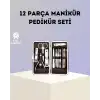 AsilTech Paslanmaz Çelik Çok Fonksiyonlu 12 Manikür Seti