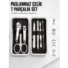AsilTech Paslanmaz Çelik Kişisel Bakım Seti – 7 Parça