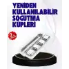 AsilTech Paslanmaz Çelikten Üretilmiş Metal Buz Küpü Seti ve Buz Klipsi