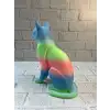AsilTech Pastel Rainbow Kedi Figürü Masa ve Raf Üstü Ev Dekorasyonu