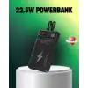 AsilTech Powerbank Dahili Ekranlı 10000 mAh Çift Kablolu