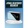 AsilTech Powerbankli Bluetooth Kulaklık Yüksek Ses Aynalı Çift Dijital Gösterge Ekranı