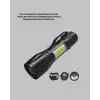 AsilTech Profesyonel 4 Modlu Şarjlı El Feneri | 1300 mAh Batarya | Cree LED Teknolojisi