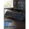 AsilTech Profesyonel Oyuncu Klavye Mouse Seti – RGB Işıklı, Türkçe Q, DPI Ayarlı, Dayanıklı Gövde