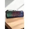 AsilTech Q Klavye RGB Işıklı Klavye Ve Mouse Seti Kablolu Mouse Hediyeliş