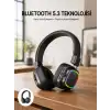 AsilTech Renkli Işık Efektli Bluetooth 5.3 Müzik Kulaklığı Yeni Nesil