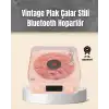 AsilTech Retro Bluetooth Hoparlör – Yumuşak Gece Lambası ve Saat Göstergeli