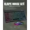 AsilTech RGB Aydınlatmalı Şarjlı Kablosuz Klavye ve Mouse Seti – Modern ve Kompakt Tasarım