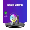 AsilTech RGB Işıklı Astronot Bluetooth Hoparlör Karaoke Mikrofonlu